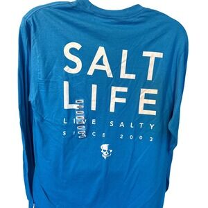 Salt Life Oceanus Cotton Long Sleeve "Live Salty" graphic on the back SM NWT
